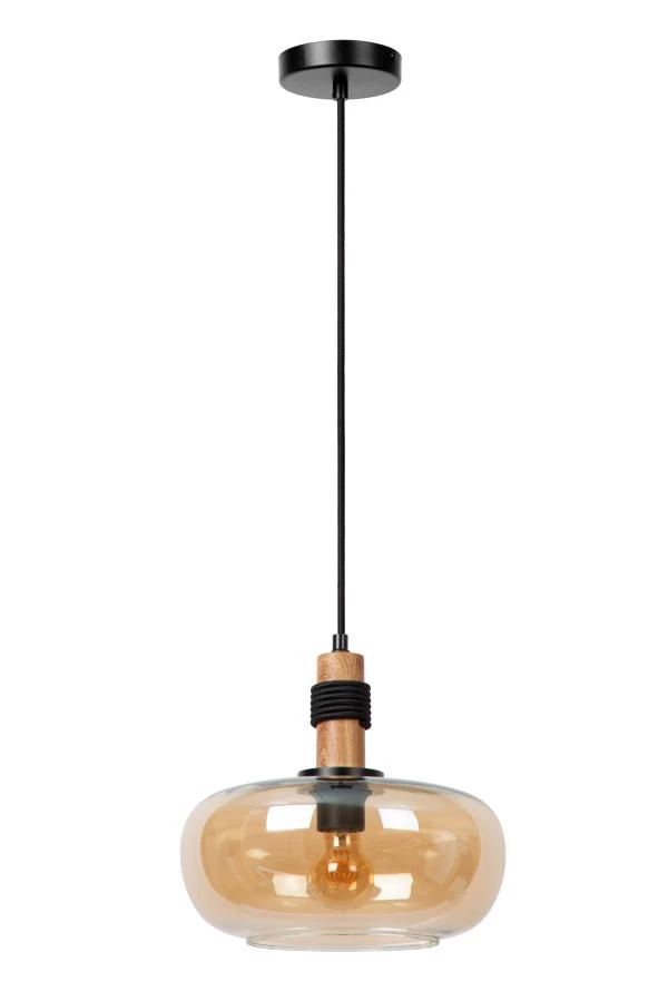 Lucide ILONA - Pendant light - Ø 30 cm - 1xE27 - Amber - turned off